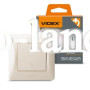 Выключатель одноклавишный проходной Videx Binera кремовый 